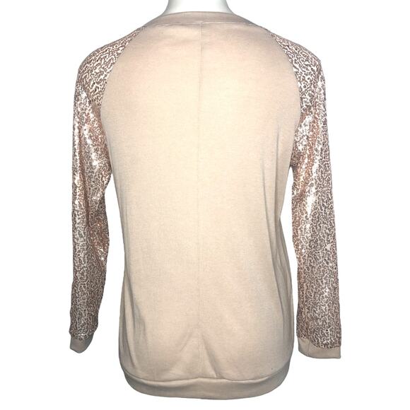 Rose Gold Sequin Sweatshirt - Size Small - Picture 4 of 7
